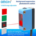 OMCH Background Suppression Photoelectric Sensor Switch HG-30B Adjustable Distance 3-30cm PNP NPN 4-wire