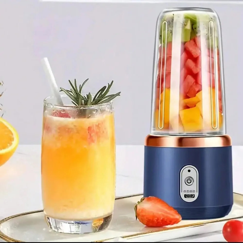 Portable Rechargeable Blender Cup – 380ml Smoothie Maker with Ice Crush for Travel, Gym & On-the-Go